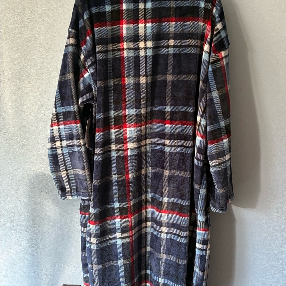 Plaid Long Sleeve Robe - Picture 3 of 5